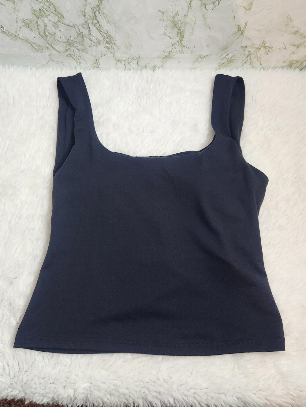 Fabletics Black Cropped Open Back Bra Top